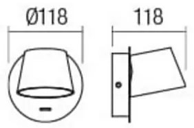 Redo 01-1738 - LED Fali lámpa SHAKER LED/6W/230V fehér
