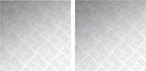 vidaXL Lépcsőfok Négyzet 2 pcs Ezüst 50 x 50 cm Alumínium