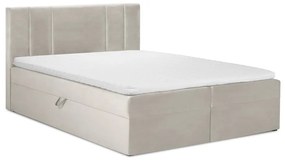 Bézs boxspring ágy tárolóhellyel 160x200 cm Afra – Mazzini Beds