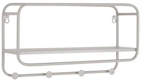 Világosszürke fém fali fogas polccal Feira – House Nordic