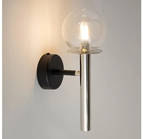 Fali lámpa DAISY 1xG9/12W/230V fényezett króm/fekete/átlátszó
