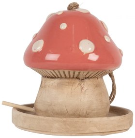 Kerámia gomba alakú madárház 13x13 cm