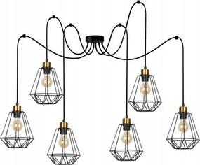 Függő ipari lámpa 6XE27 Primo Candellux