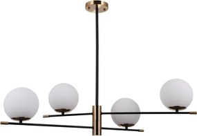 ITALUX PND-43660-4 STELIA Többágú Függesztett Lámpa Antik Bronz, Fehér, Matt Fekete E14 IP20
