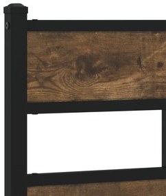 füstös tölgy színű szerelt fa ágykeret matrac nélkül 107x200 cm