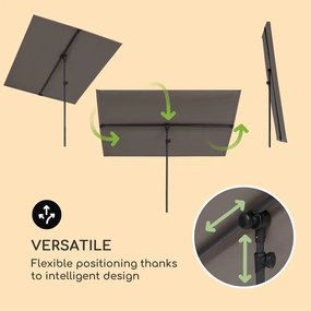 Blumfeldt Flex-Shade XL, napernyő, 150 x 210 cm, poliészter, UV 50, sötétszürke