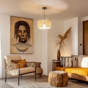 Brilagi - LED függőlámpa kábellel CERIA BOHO 1xE27/40W/230V átm. 25 cm bambusz