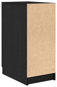 Fiókos szekrény fekete tölgy színben - 33x50x75 cm - Műgyantából készült