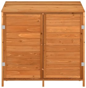 barna tömör fenyőfa kerti fészer 102 x 52 x 112 cm