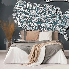 Öntapadó tapéta USA modern térképe