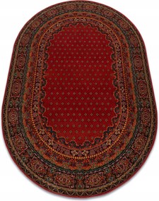 Polonia Szőnyeg ovális 170x235 Baron bordó Gyapjú Hagyományos Klasszikus #POL063