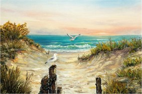 Kép - homokos tengerpart (90x60 cm)