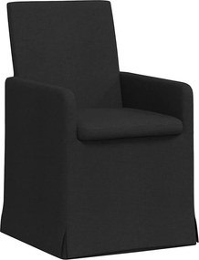 vidaXL Étkező Székek 2 pcs Fekete 57 x 67 x 95 cm szövet