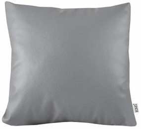 EMI szürke színű műbőr párna, Párna 40x40 cm