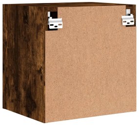 füstös tölgy színű szerelt fa fali TV-szekrény 40,5x30x40 cm