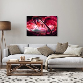 Piros fraktálos kép (90x60 cm)