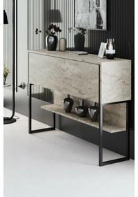 Luxe Travertine és fekete komód