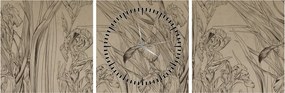 Kép - A növények körvonalai (órával) (90x30 cm)