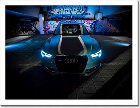 Poszterek 40x30-as keretben Audi a mélygarázsban éjszaka Graffiti