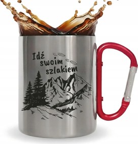 Bögre Karabiner Hegyi Ösvény Fém Ezüst Túra