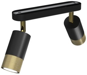 Spotlámpa LINK 2xGU10/8W/230V fekete/sárgaréz