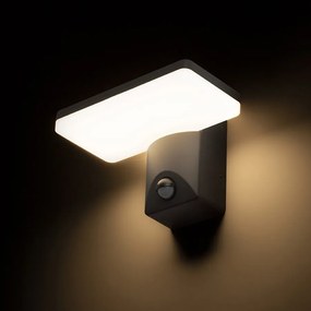 RENDL RINA PIR fali lámpa antracitszürke 230V LED 12W IP65 3000K