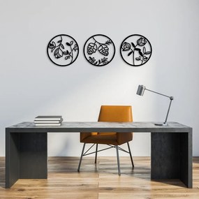 Fém fali dekoráció Floral – Wallity