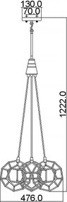 Kichler modern vintage függeszték rocklyn barna elskl-rocklyn3-rs