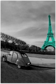 Poszterek 80x120 Türkiz Eiffel-torony