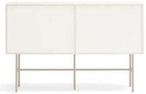 Bézs-krémszínű alacsony komód tolóajtóval 140x91 cm Nube – Teulat