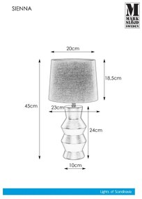Markslöjd 108448 - Asztali lámpa SIENNA 1xE27/40W/230V fehér