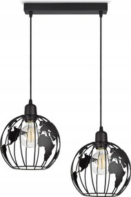 Függő lámpa Csillár Globus Fekete Fehér Szürke