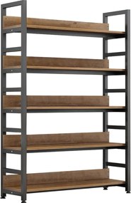 Polcállvány, sötét tölgy/fekete, JANEL TYP 1