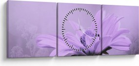 Kép - Ibolya virág (órával) (90x30 cm)