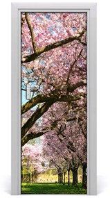 Ajtóposzter öntapadós cseresznyefa 95x205 cm