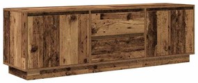 antik fa színű TV-szekrény LED-lámpákkal 160,5x41x50 cm