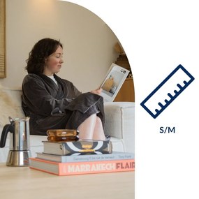 Szürke mikroplüss fürdőköpeny S/M Elena – Tiseco Home Studio