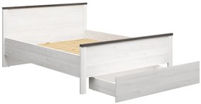 Franciaágy 160 cm Hesen LOZ1S/140 (világos sibiu vörösfenyő + fenyő larico). 1062512