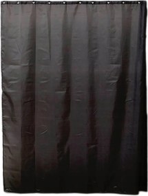 Zuhanyfüggöny Fekete 200x180 cm Gurulós