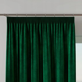 Velvi Szalagfüggöny 140x240cm, sötétzöld; üveges