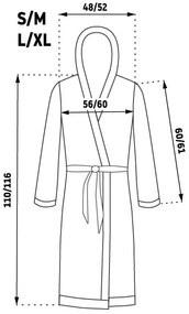 Teddy Ecru Women fürdőköpeny S/M