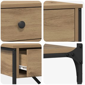 Konzolasztal Mesteri tölgy 100x34.5x75 cm Szerelt fa