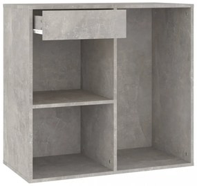 betonszürke szerelt fa pipereszekrény 80 x 40 x 75 cm