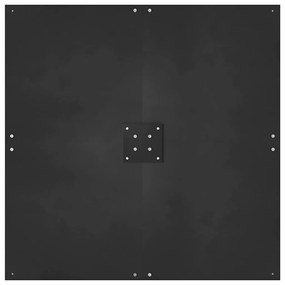 Napernyőtalp Fekete 100 x 100 x 4 cm Acél