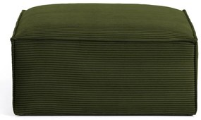 Zöld kordbársony lábtartó Blok – Kave Home