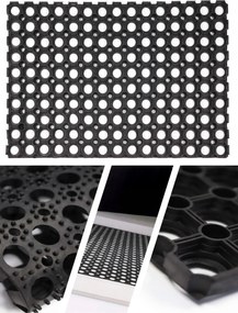 22 mm Lábtörlő Áttört Nagy Vastag Külső Bejárati Szőnyeg 100X150 cm