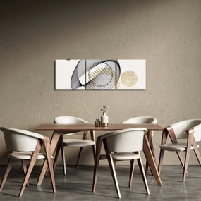 Kép - Geometriai formák N⁰3 (órával) (90x30 cm)