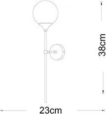 UNIVERSO Fali lámpa 1xG9 max.10w 230x380mm IP20 Óarany 5év