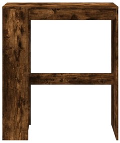 füstös tölgy szerelt fa bárasztal tárolókkal 90 x 40 x 103,5 cm