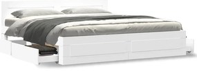 fehér ágykeret fejtámlával matrac nélkül 180x200 cm